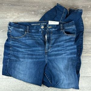 American eagle dark curvy hi-rise long jegging size 18
